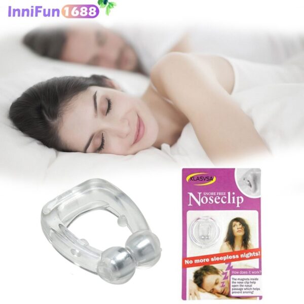 Silicone Magnetic Anti Snore Stop Snoring Nose Clip Sleep Tray Sleeping Aid Apnea Guard Night Device - Image 5