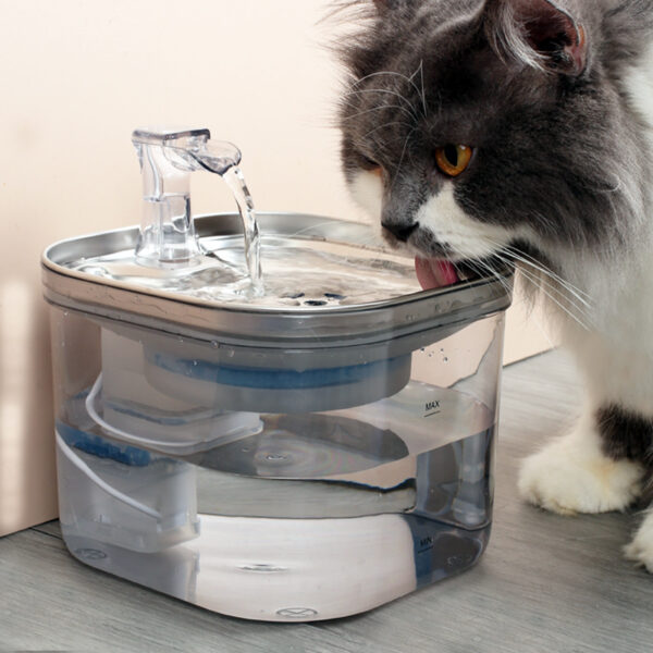 Pet Cat Dog Stainless Steel Automatic Circulation Water Dispenser Intelligent Fountain Pets Accessories - Image 4