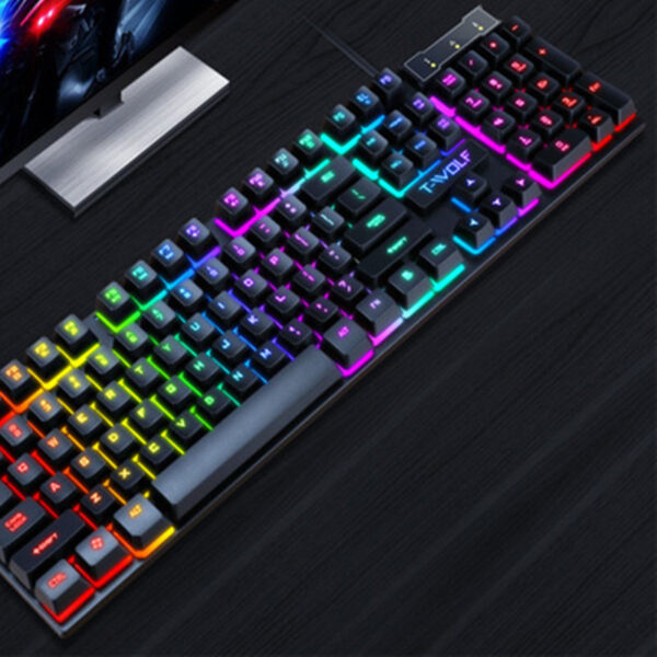 Gaming Usb Luminous Wired Keyboard Floating Manipulator - Image 5