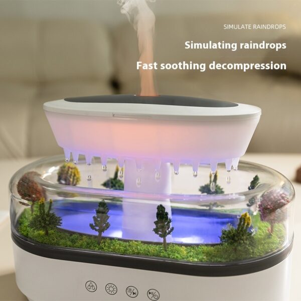 Micro Landscape Aroma Diffuser Household Bedroom Raindrop Humidifier - Image 6