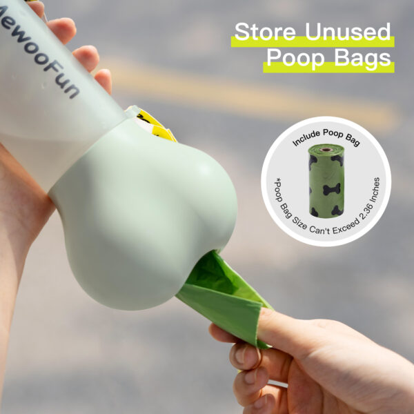 Mewoofun Pet Dog Water Bottle Feeder Bowl 2 in 1 Leak Proof Portable Food Bottle Pets Outdoor Travel Drinking Include Poop Bag - Image 6