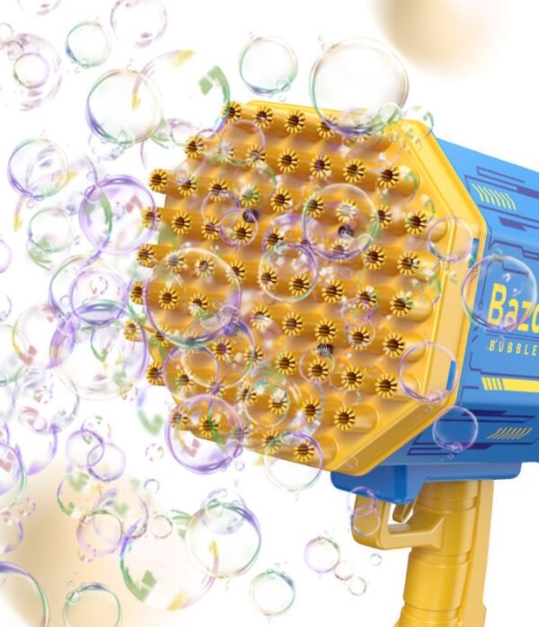 Bubble Gun Rocket 69 Holes Soap Bubbles Machine Gun Shape Automatic Blower With Light Toys For Kids Pomperos - Image 5