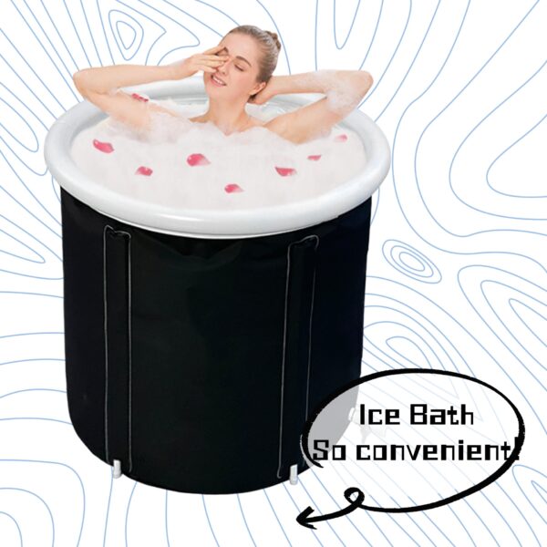 Portable Ice Baths Inflatable Air Ring PVC Bath Bath Household Bath Tub Holder Foldable Bath Tub For Recovery Therapy Outdoor - Image 3